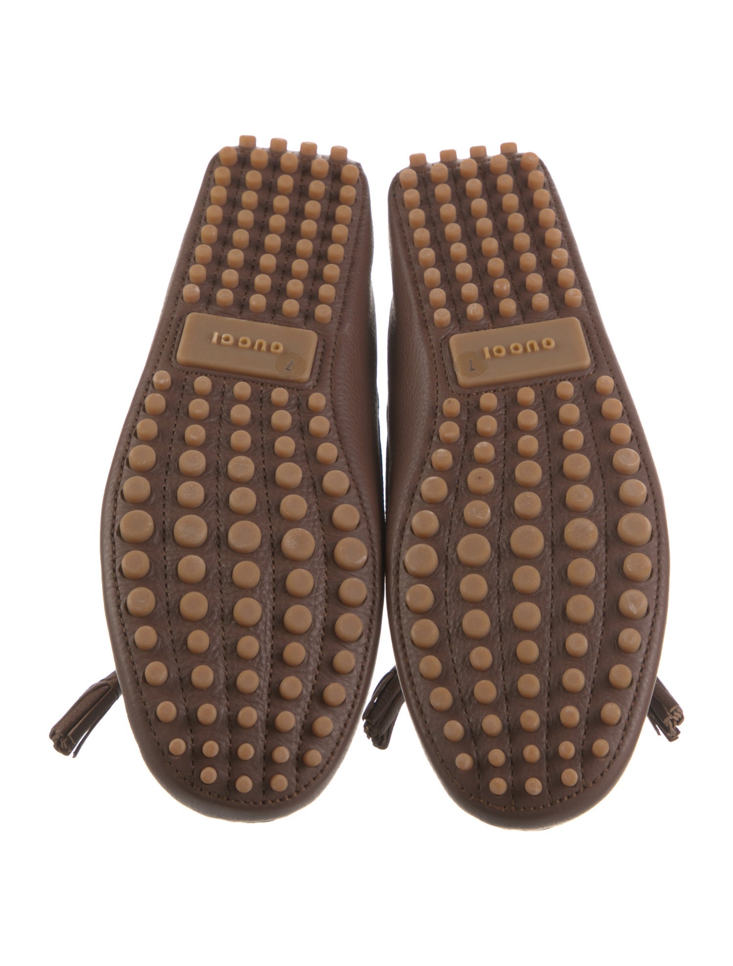 Gucci Bamboo Accent Leather Moccasins
